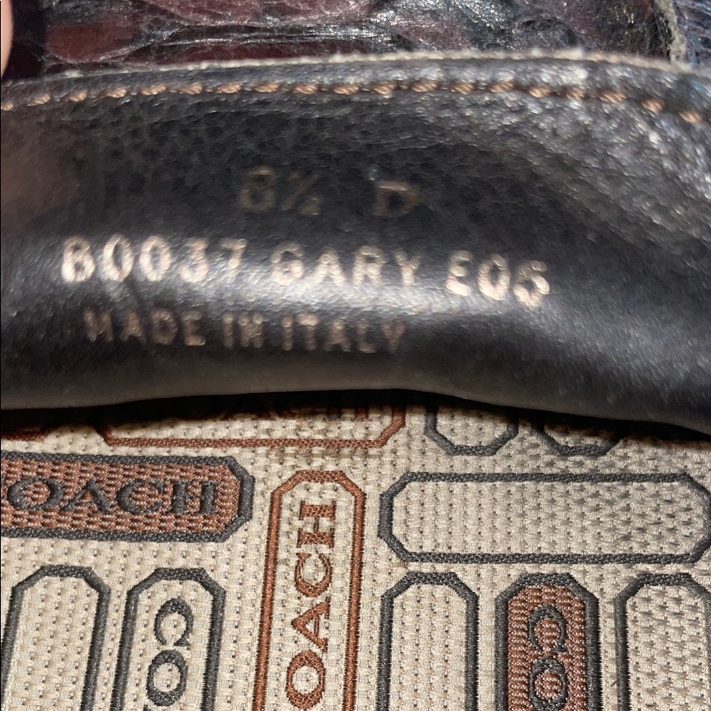Coach Dark Brown Boa real snake skin Men's Loafers - Picture 4 of 7